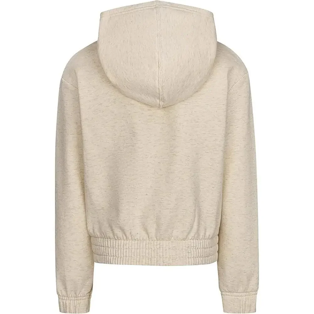 Converse Hoodie Girls 10 Coconut Fleece Stretch Drop Shoulder Full Zip RED482